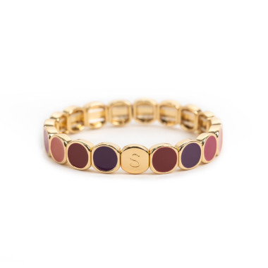 Bracelet COLORMIND - SIMONE A BORDEAUX Tartan