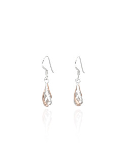 Boucles d'oreilles AÉLYS en Argent 925/1000 Bicolore - AE-B60295