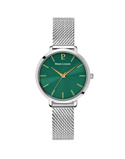 Coffret CHOUQUETTE - PIERRE LANNIER Femme Bracelet Milanais Acier et Bracelet Cuir Vert - 170G671