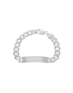 Bracelet Identité AÉLYS en Argent 925/1000 Maille Gourmette - 9 mm - AE-BR60210