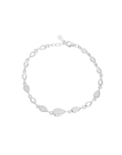 Bracelet Goutte AÉLYS en Argent 925/1000 Maille Poires avec Oxydes - AE-BR6OZ0226