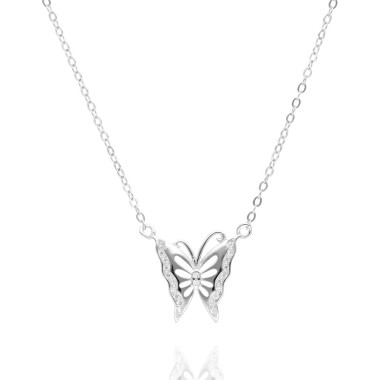 Collier Papillon AÉLYS en Argent 925/1000 avec Oxydes - AE-C6OZ0349