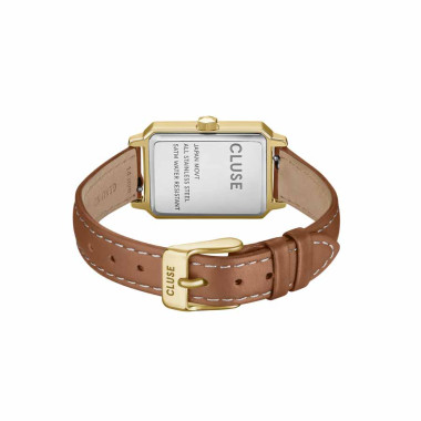 Montre FLUETTE - CLUSE Femme Cadran Beige Bracelet Cuir Marron - CW11515