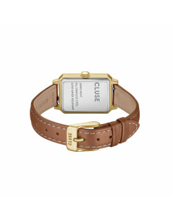 Montre FLUETTE - CLUSE Femme Cadran Beige Bracelet Cuir Marron - CW11515