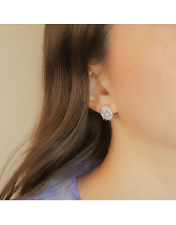 Boucles d'oreilles AÉLYS en Argent 925/1000 avec Oxydes - AE-B6OZ0521