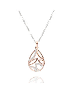 Collier Goutte ROSEGOLD en Argent 925/1000 Rose avec Oxydes - AE-C6OZ0368