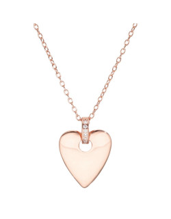 Collier Cœur ROSEGOLD en Argent 925/1000 Rose avec Oxydes - AE-C6OZ0370