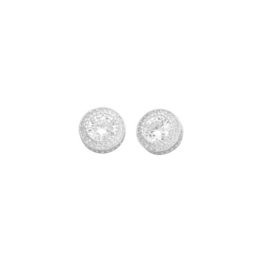 Boucles d'oreilles AÉLYS en Argent 925/1000 avec Oxydes Blancs - AE-B6OZ0535