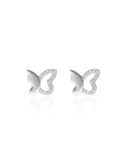 Boucles d'oreilles Papillons AÉLYS en Argent 925/1000 et Oxydes - AE-B6OZ0540