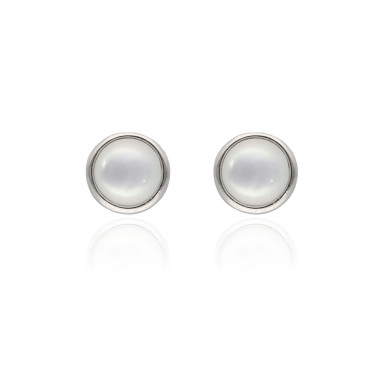 Boucles d'oreilles AÉLYS en Argent 925/1000 avec Nacre Blanche - AE-B6NA0002