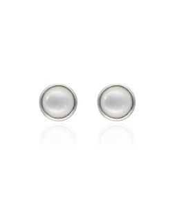 Boucles d'oreilles AÉLYS en Argent 925/1000 avec Nacre Blanche - AE-B6NA0002