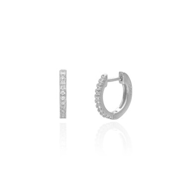 Créoles LINHA en Argent 925/1000 avec Oxydes - 0,9 cm - AE-B6OZ0550