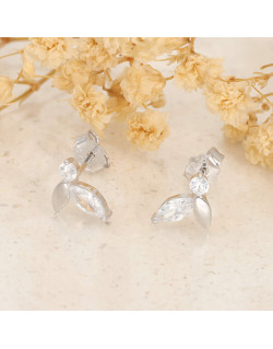 Boucles d'oreilles AÉLYS en Argent 925/1000 avec Oxydes Marquises - AE-B6OZ0561