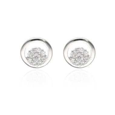 Boucles d'oreilles Fleur AÉLYS en Argent 925/1000 avec Oxydes - 0,8 cm - AE-B6OZ0562