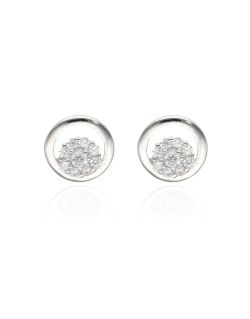 Boucles d'oreilles Fleur AÉLYS en Argent 925/1000 avec Oxydes - 0,8 cm - AE-B6OZ0562