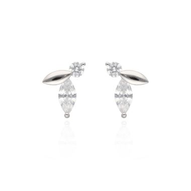 Boucles d'oreilles AÉLYS en Argent 925/1000 avec Oxydes Marquises - AE-B6OZ0561