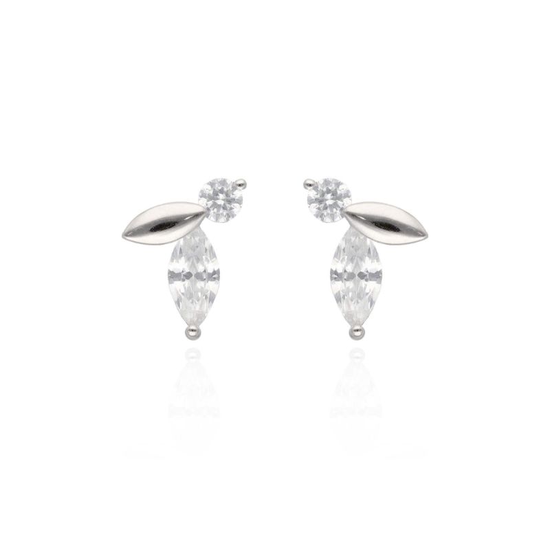 Boucles d'oreilles AÉLYS en Argent 925/1000 avec Oxydes Marquises - AE-B6OZ0561