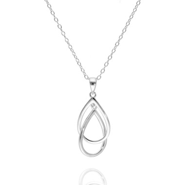 Collier Gouttes Entrelacés AÉLYS en Argent 925/1000 - AE-C60237