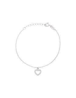 Bracelet Cœur AÉLYS en Argent 925/1000 avec Oxydes - AE-BR6OZ0241