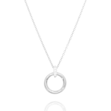 Collier COROA en Argent 925/1000 avec Oxydes - AE-C6OZ0386