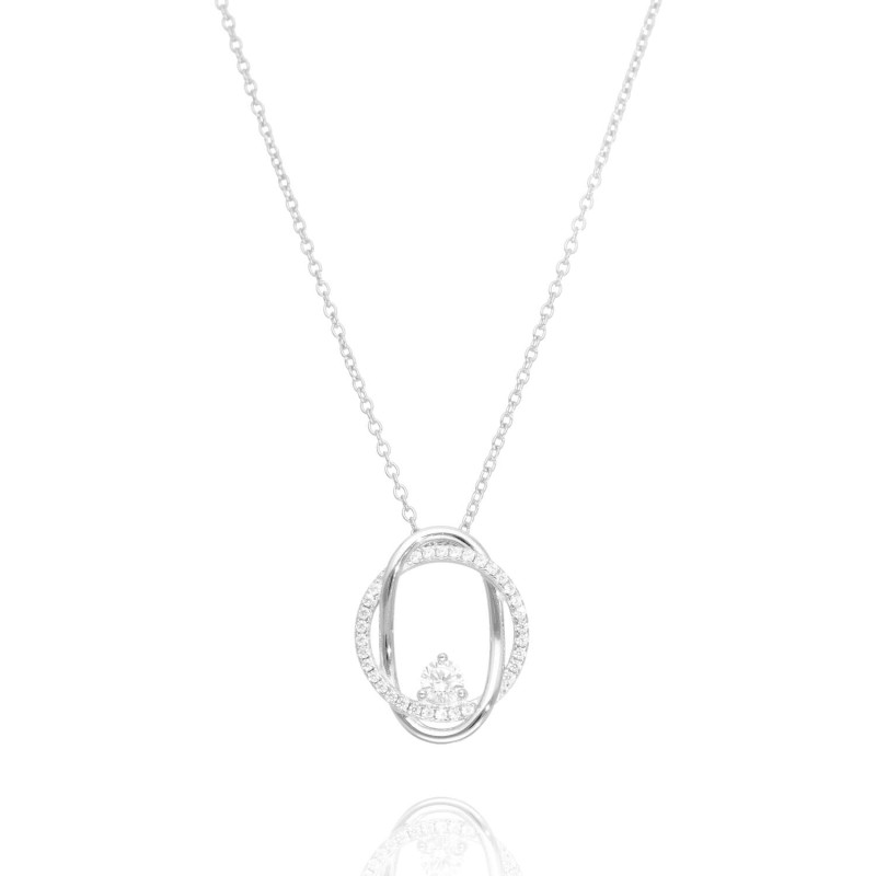 Collier COROA en Argent 925/1000 avec Oxydes - AE-C6OZ0388