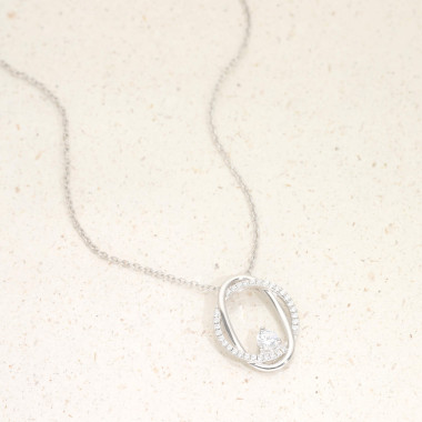 Collier COROA en Argent 925/1000 avec Oxydes - AE-C6OZ0388