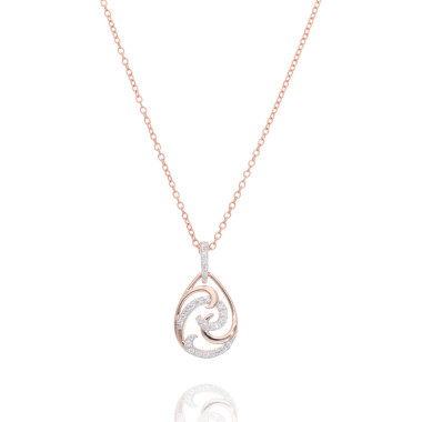 Collier ROSEGOLD en Argent 925/1000 Rose avec Oxydes - AE-C6OZ0389