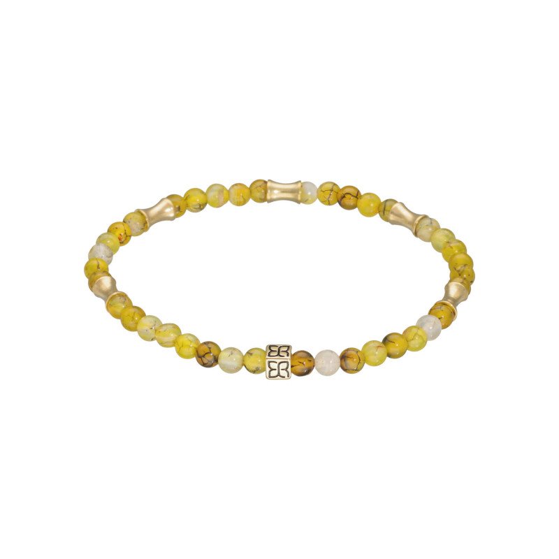 Bracelet CAIRN en Acier avec Agate Jaune - AE-BR7AG0033