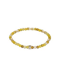 Bracelet CAIRN en Acier avec Agate Jaune - AE-BR7AG0033