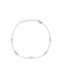 Bracelet AÉLYS en Argent 925/1000 avec Perle et Oxydes - AE-BR6PL0019