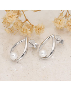 Boucles d'oreilles Goutte AÉLYS en Argent 925/1000 avec Perle - AE-B6PL0058