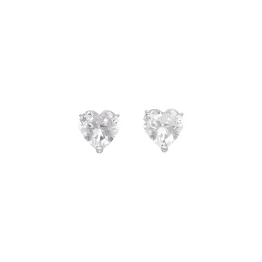 Boucles d'oreilles Cœur AÉLYS en Argent 925/1000 avec Oxydes  - AE-B6OZ0573