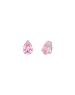 Boucles d'oreilles Poire AÉLYS en Argent 925/1000 avec Oxydes Rose - AE-B6OZ0574