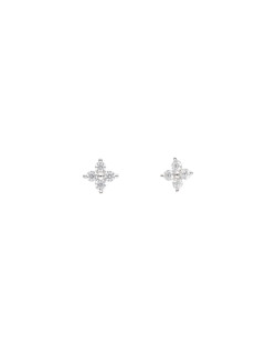 Boucles d'oreilles Fleur AÉLYS en Argent 925/1000 avec Oxydes - AE-B6OZ0576