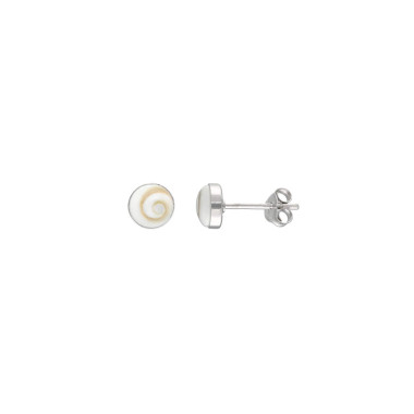 Boucles d'oreilles AÉLYS en Argent 925/1000 avec Œil de Sainte Lucie 0,6 cm  - AE-B6OL0016