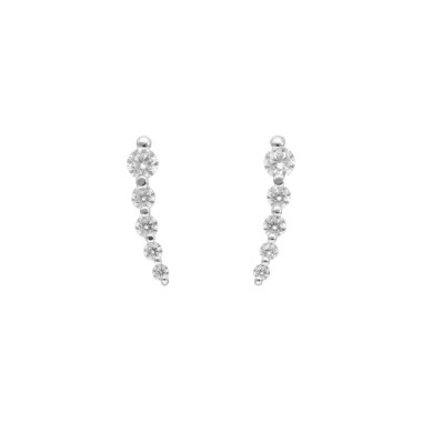 Boucles d'oreilles AÉLYS en Or 375/1000 Blanc avec Oxydes - AE-B4OZ0153