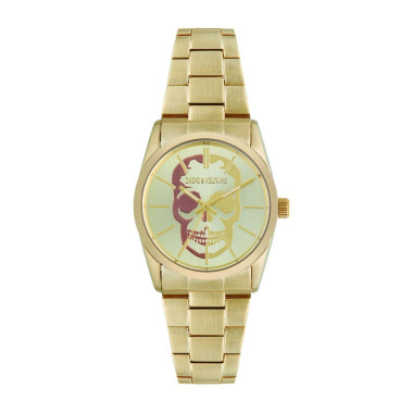 Montre ZADIG & VOLTAIRE en Acier Doré avec Cadran Motif Tête de Mort - ZVT002