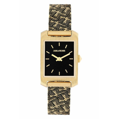 Montre ZADIG & VOLTAIRE en Acier Doré avec Cadran Noir  - ZVT1118