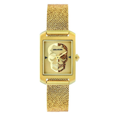 Montre ZADIG & VOLTAIRE en Acier Doré avec Cadran Motif Tête de Mort - ZVT316