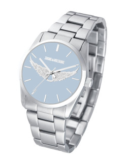 Montre ZADIG & VOLTAIRE en Acier avec Cadran Bleu Motif Ailes - ZVW1112