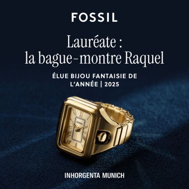 Montre Bague WATCH RING - FOSSIL Femme Bracelet Acier Doré - ES5343