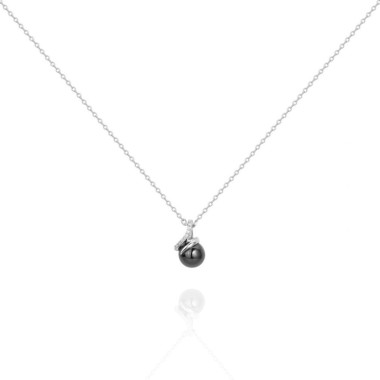Collier CERANITY en Argent 925/1000 et Céramique Noire avec Oxydes  - AE-C6OZ0397