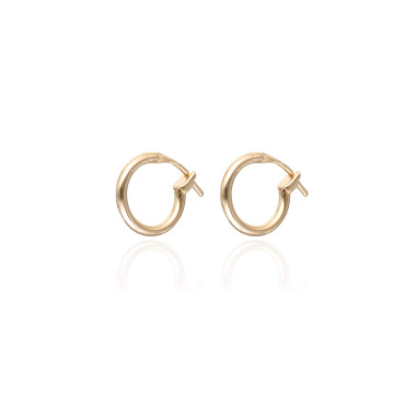 Boucles d'oreilles Créoles AÉLYS en Plaqué Or - 14 mm - AE-B50007