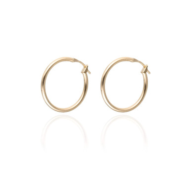 Boucles d'oreilles Créoles AÉLYS en Plaqué Or - 25 mm -AE-B50009