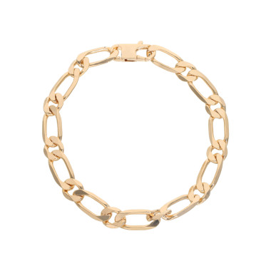 Bracelet AÉLYS en Plaqué Or Maille Alternée 1/1 - Largeur 7 mm -AE-BR50013