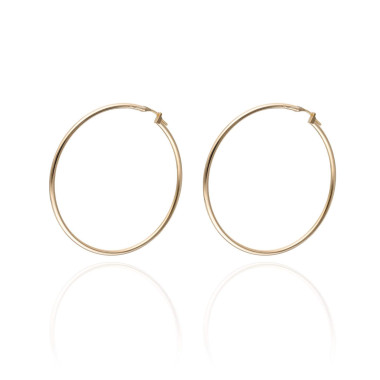 Boucles d'oreilles Créoles AÉLYS en Plaqué Or - 55 mm -AE-B50013