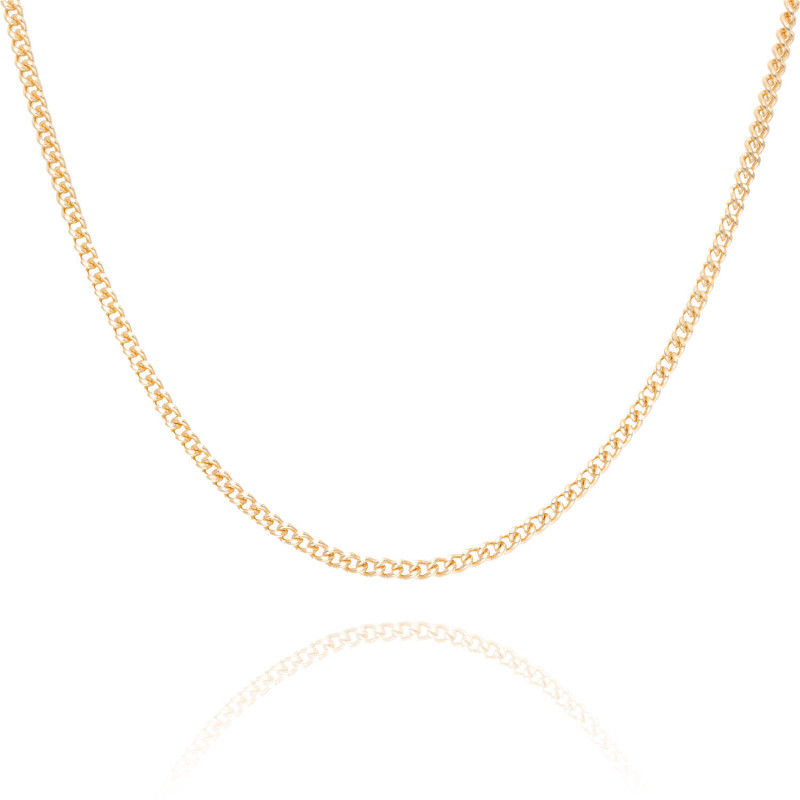 Chaîne AÉLYS en Plaqué Or Maille Gourmette - Largeur 2 mm - AE-C50010