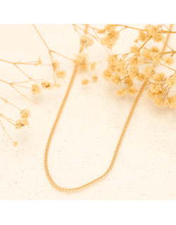 Chaîne AÉLYS en Plaqué Or Maille Gourmette - Largeur 2 mm - AE-C50010