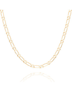 Chaîne AÉLYS en Plaqué Or Maille Alternée 1/1 - Largeur 3 mm - 50 cm - AE-C50012