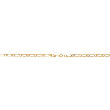Chaîne AÉLYS en Plaqué Or Maille Alternée 1/1 - Largeur 3 mm - 50 cm - AE-C50012